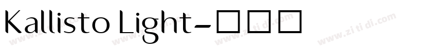 Kallisto Light字体转换